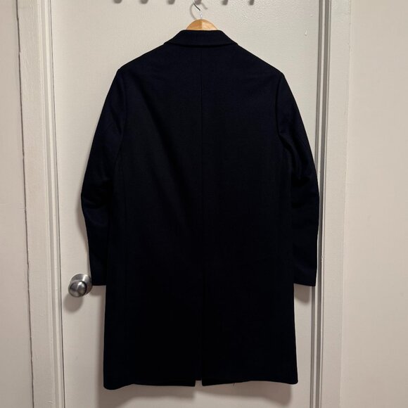 Uniqlo Navy Wool Cashmere Overcoat XS - Picture 3 of 4